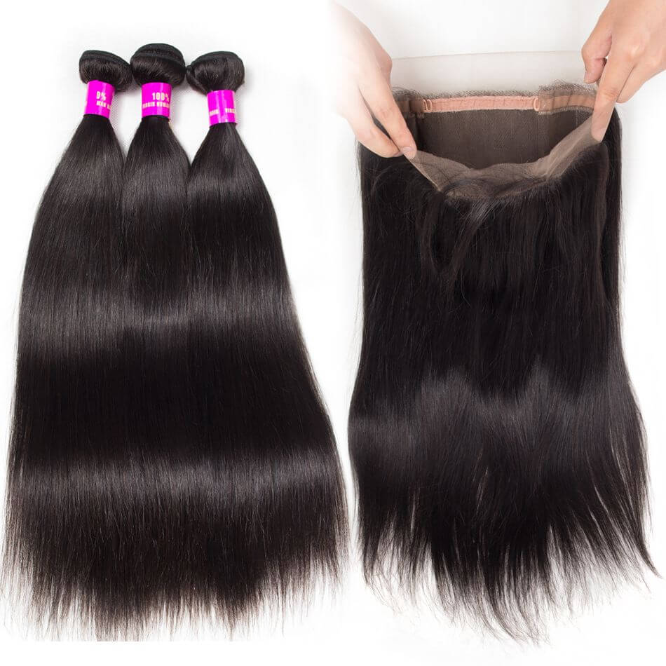 Straight Hair 360 Frontal,360 frontal Straight Bundles,Straight Hair Bundles With 360 Frontal,Cheap Straight Bundles with 360 Frontal,Straight Hair 360 Frontal Near Me