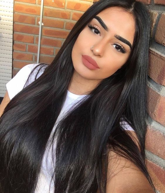 straight human hair lace front wig