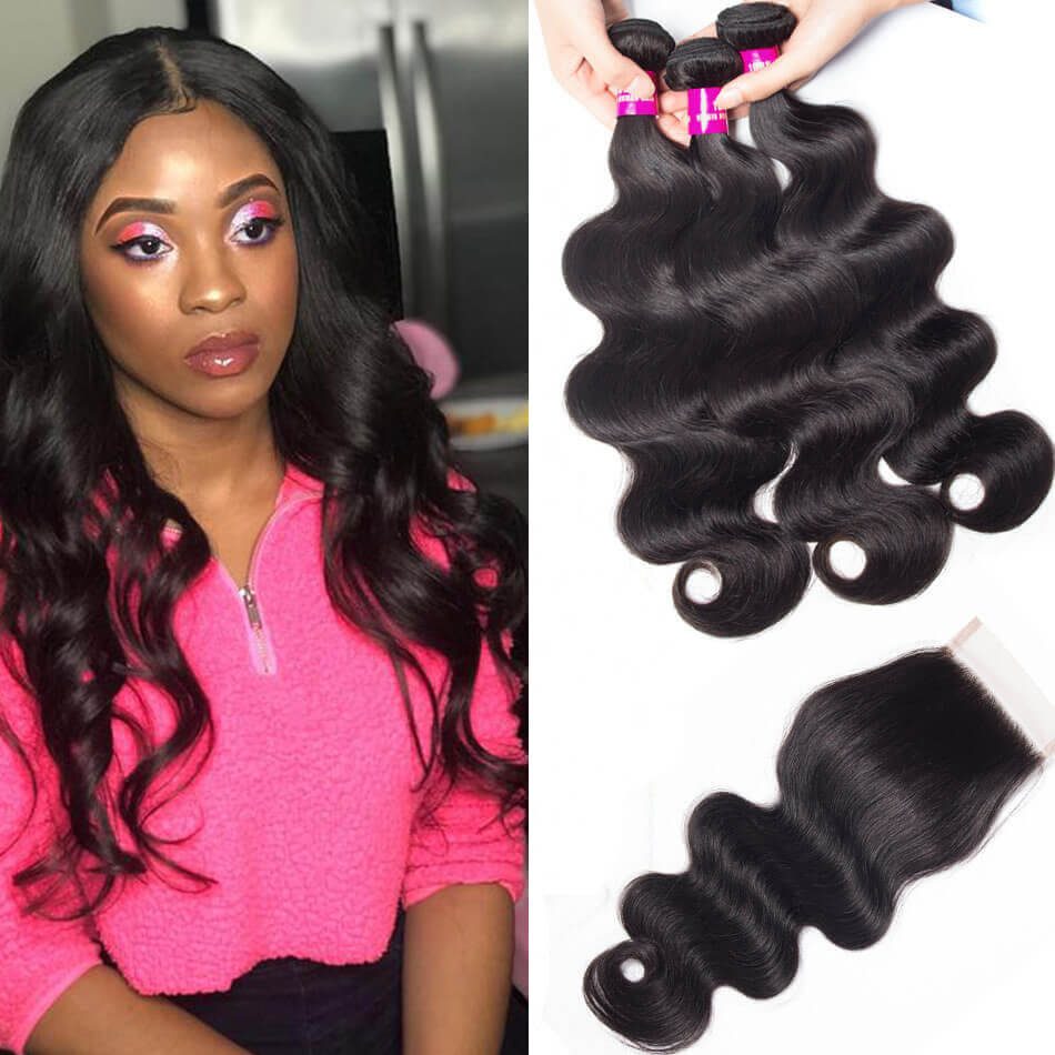 cheap brazilian body wave closure