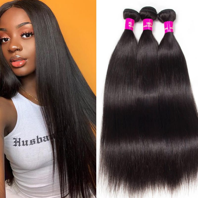 Indian Straight Hair 3 Bundles 10a Evan Hair Remy Hair Virgin Human 