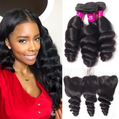 Malaysian Loose Wave Bundles With Frontal Evan Hair A Virgin Human Hair Loose Weave