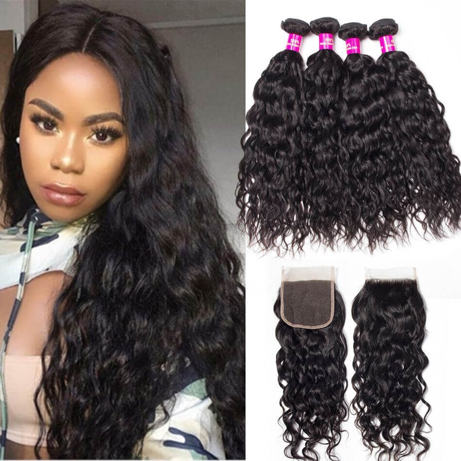 View Brazilian Hair Bundles With Closure Background