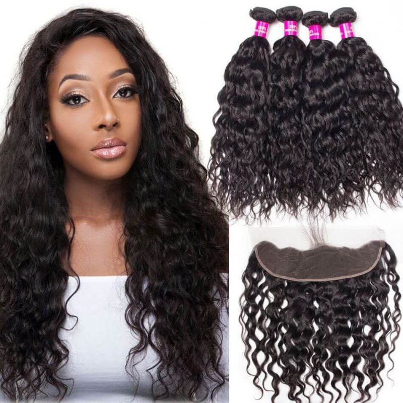 Evan Hair Malaysian Water Wave 4 Bundles 10A Wet And Wavy Human Hair ...