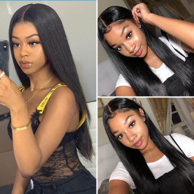 Straight Hair 13 6 Lace Front Wigs 100 Virgin Human Hair Straight Lace Front Wigs With Baby Hair 180 Density