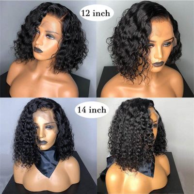 12inch Short Curly Bob Lace Front Wigs Human Hair Nepal, 53% OFF